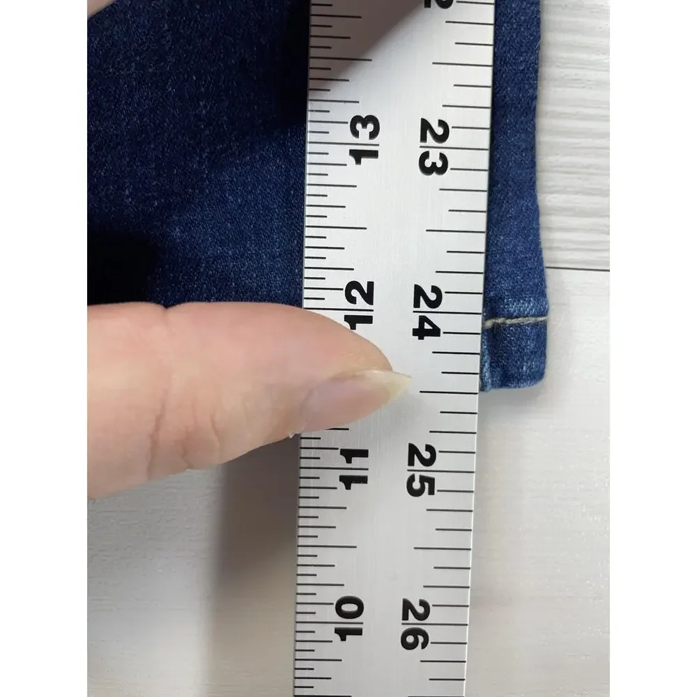 Justice Jeans‎ Girls 8 Dark Wash Simply Low Super Skinny Rhinestone Embellished